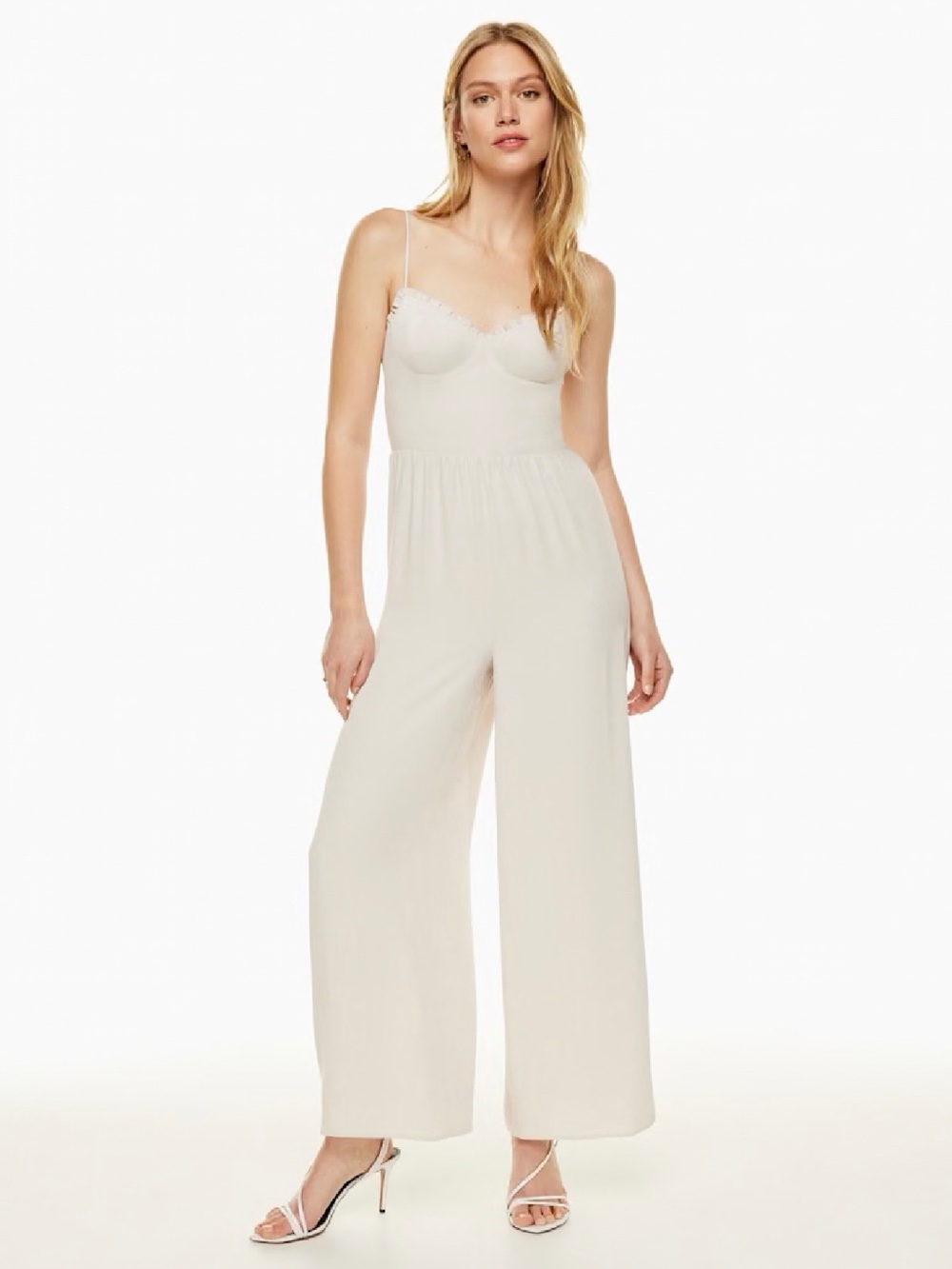 Aritzia Wilfred Fable Jumpsuit 00 Matte Pearl